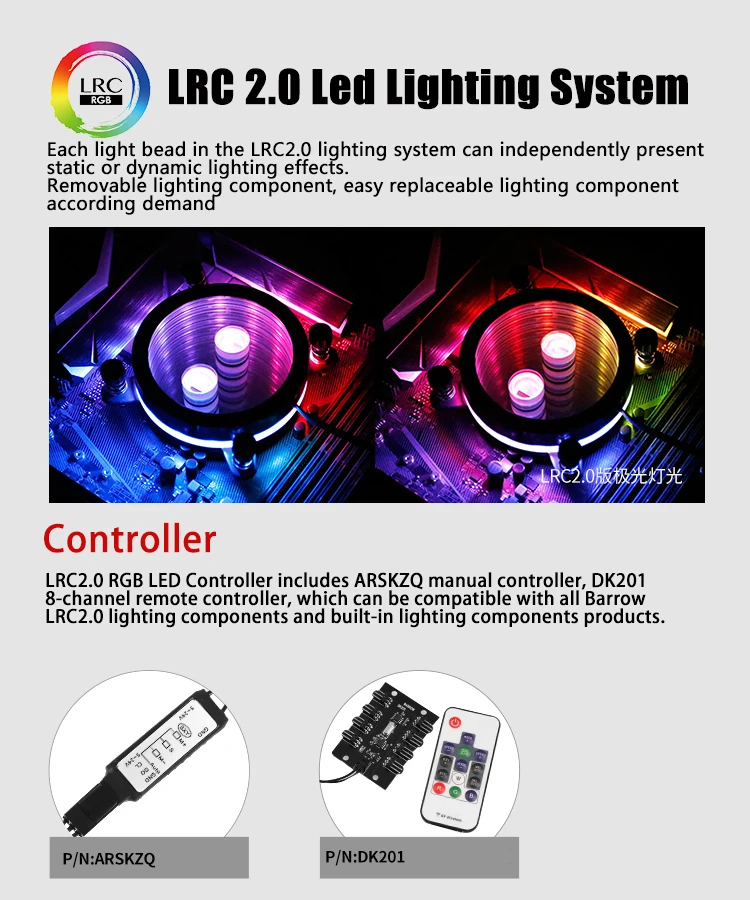 Курган LTFHBA-04N V2 позолоченный RGB LRC2.0 процессор блок водяного охлаждения для AMD AM2 AM3 AM4