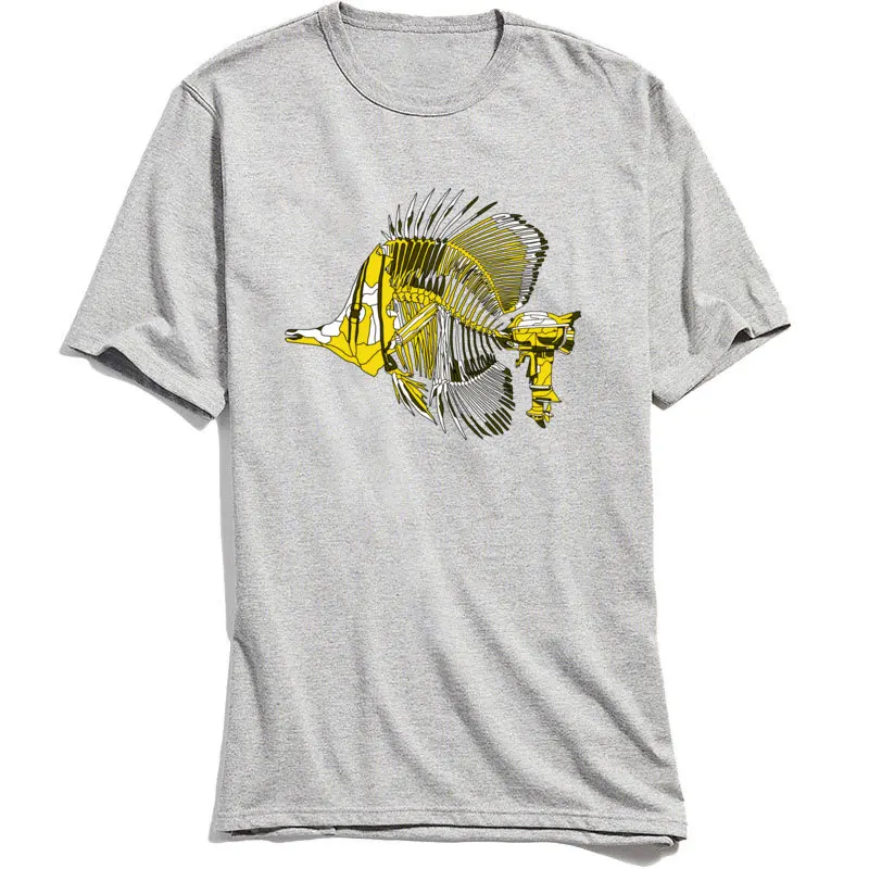 Crew Neck Smooth Sailor Pure Cotton Mens T Shirts Design Short Sleeve Tees New Arrival Casual T-Shirt Top Quality Smooth Sailor grey