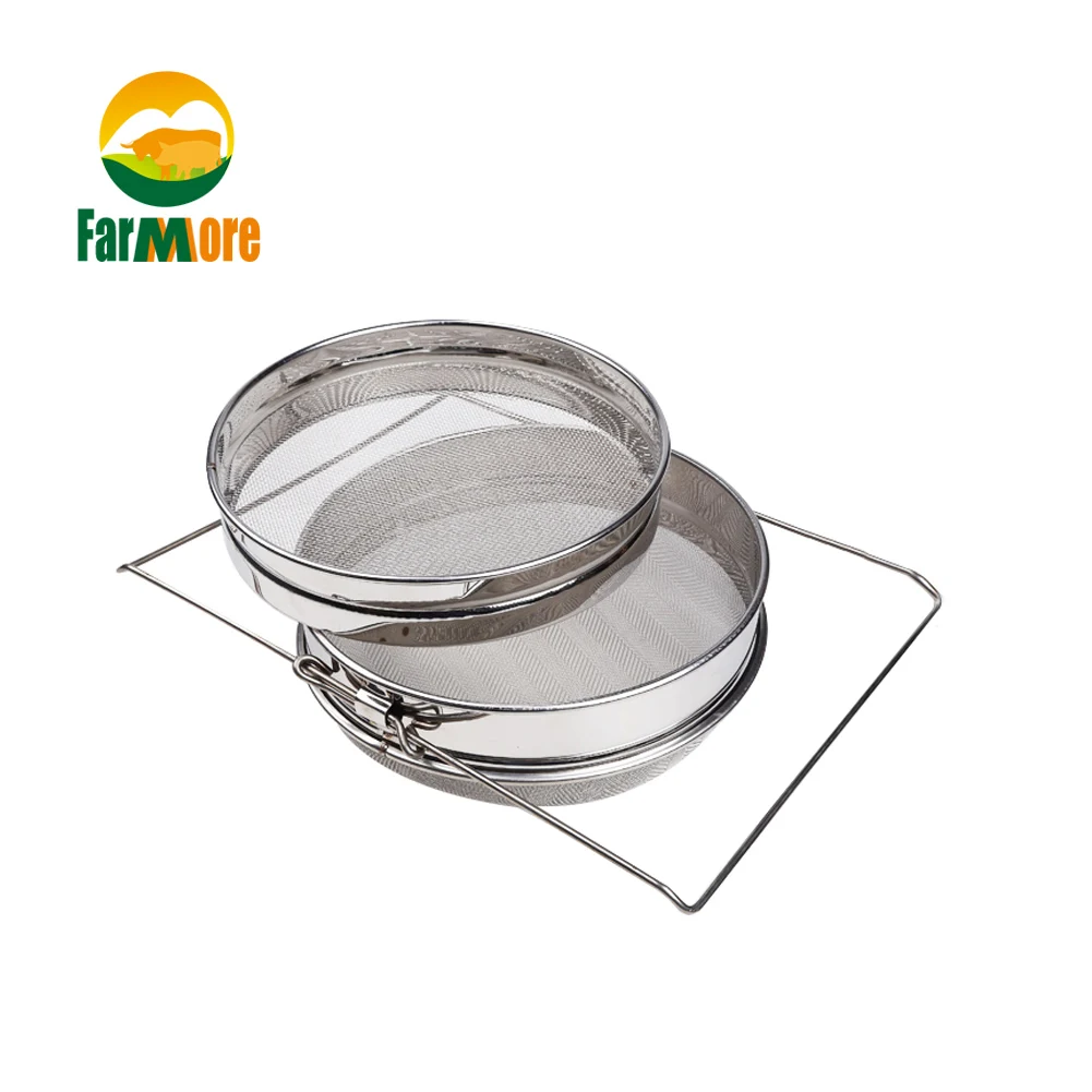 

Stainless Steel Honey Filters Beekeeping Tool Double Filter Screen Mesh Filter Bee Tool