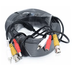 Connecteur BNC + RCA + DC 3 en 1, 5 40M, câble d'alimentation BNC pour caméra de sécurité, Audio vidéo, pour système de Surveillance DVR 