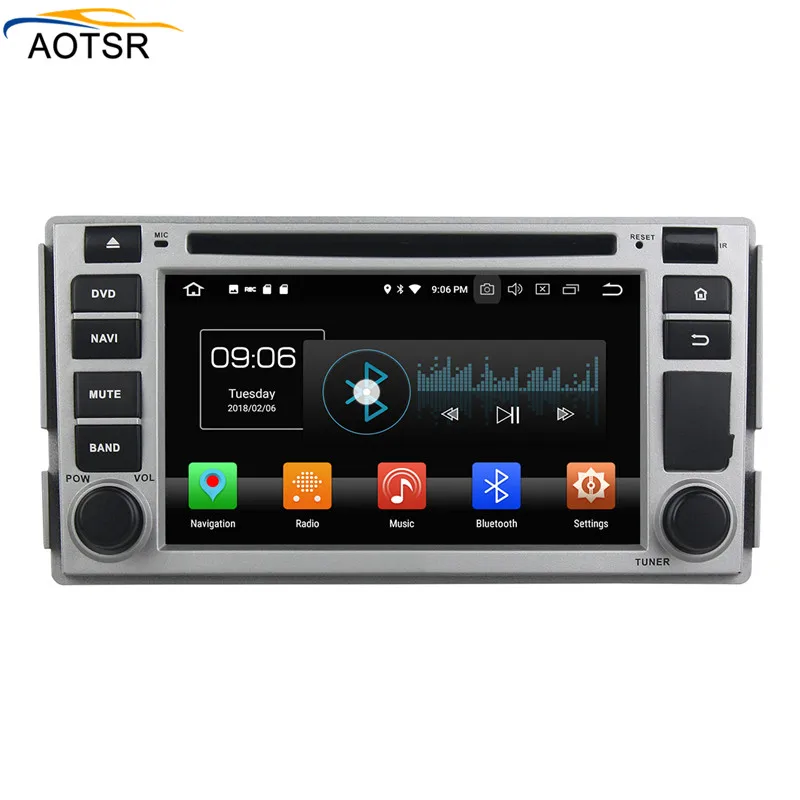 Best Android 8.0 car dvd player head unti For Hyundai c 2006 2007 2008 2009 2010 2011 2012 car radio stereo gps navigation BT 9