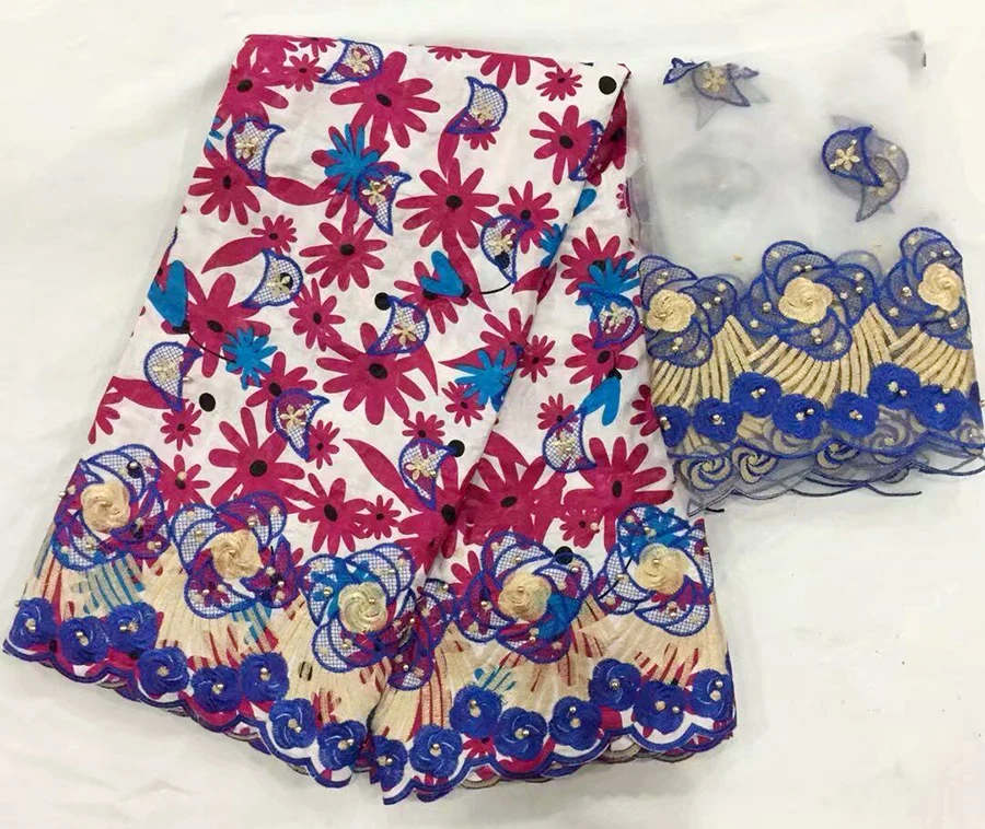 

Blesing Cotton Brocade Bazin Riche Lace Fabric Flower Embroidery bazin riche getzner with beads 2018 latest african laces fabric