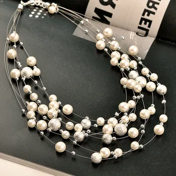 

ZN Fashion Necklaces For Women 2019 Statement Necklace Chain Pearl Necklace Banquet Wedding for Women Gifts