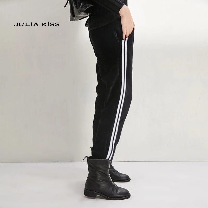 Women Velvet Track Pants Classic 
