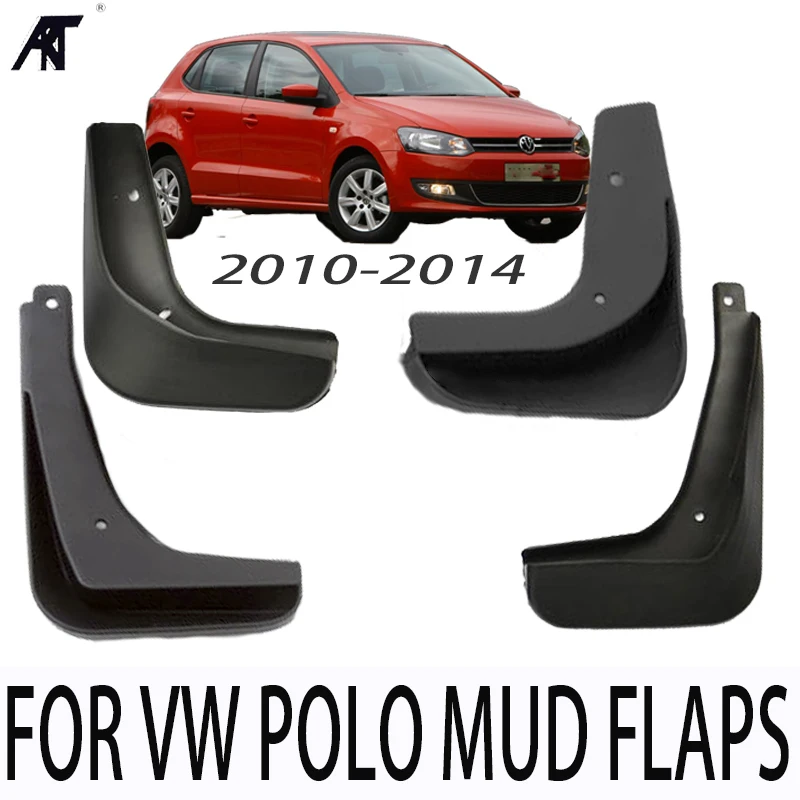 Set Mud Flaps For VW Polo Mk5 6R 2010 2014 Mudflaps Splash Guards Front