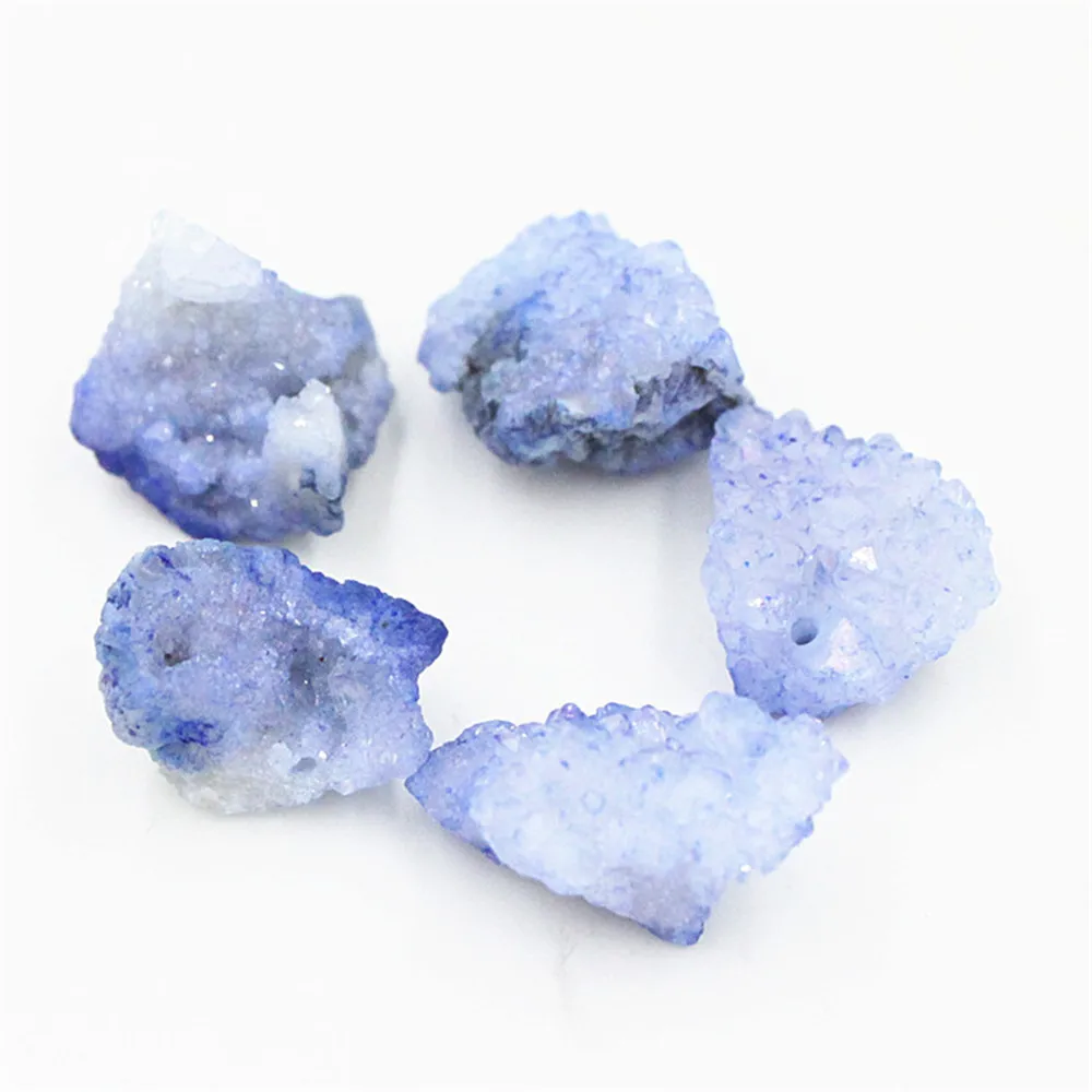

Multi Colorful Geode Irregular Shape Agates Crystal Druzy Quartz Stone Pendant Bracelet Fashion Jewelry Decoration