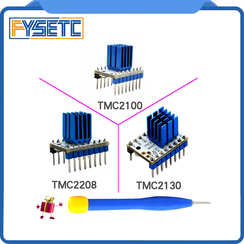 5 قطع TMC2100 V1.3 TMC2130 TMC2208 محرك متدرج StepStick كتم سائق الصامت ممتازة الاستقرار حماية ل 3d طابعة أجزاء