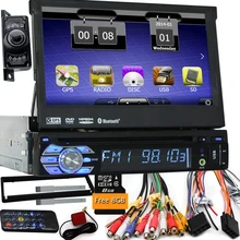 7″ Universal 1 Din Car Audio DVD Player+Radio+GPS Navigation+Autoradio+Stereo+Bluetooth+PC+DVD Automotivo+SD USB RDS Aux+camera
