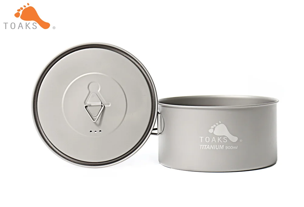 TOAKS POT-900-D130 titanio puro Cookware que acampa al aire libre ollas, se puede utilizar como una copas, cuencos y ollas 900 ml 104G