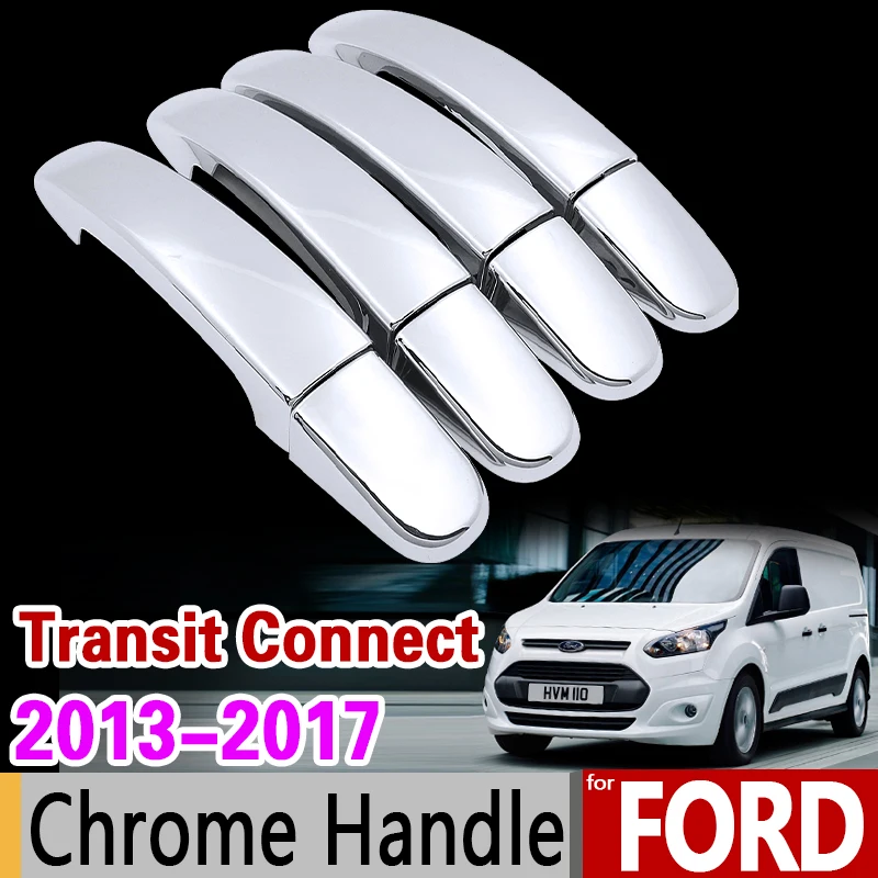 Для Ford Transit Connect MK2 Chrome Ручка крышки отделка Набор Wagon 2013 автомобилей Интимные аксессуары Наклейки автомобиля стиль