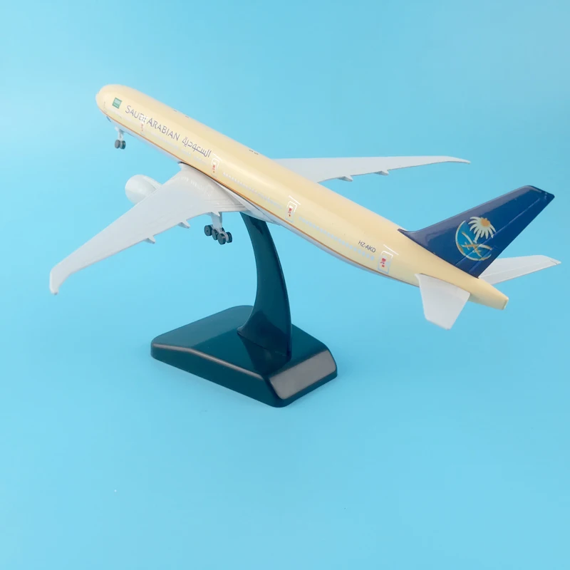 20 см металлическая модель самолета Saudi Arabian Airlines Boeing 777 с подставкой шкив