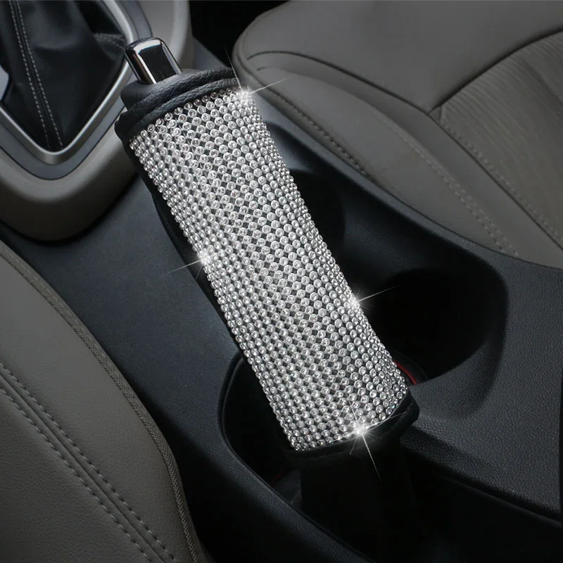 

Bling Crystal Rhinestone Car Hand Brake Protector Handbrake Cover Polyurethane