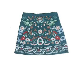 

Vintage Skirts Women Floral Print High Waist Bodycon A Line Skirt Beach Short Mini Skirt