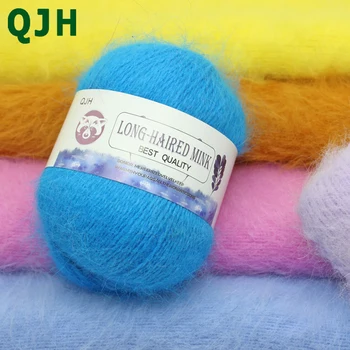 

500g(10balls) Best Quality Soft Mink Velvet Wool Yarn Hand Knitting Thread Warm Long Plush Cashmere Crochet Yarn For DIY Weaving