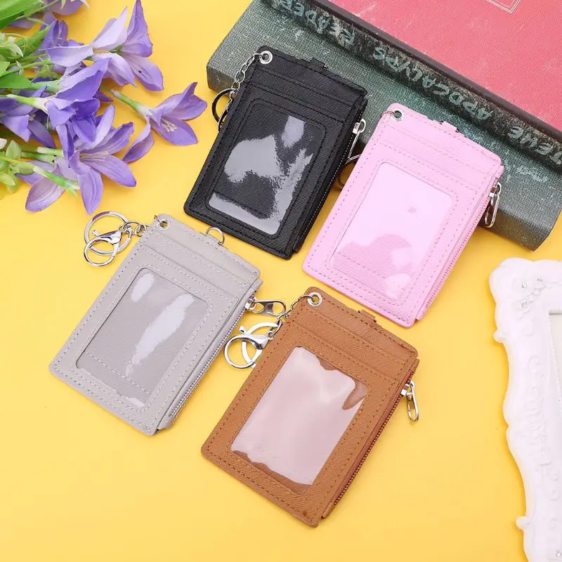 Leather Wallet Wallet Card Holder Card Holder Coin Purse Credit Card Holder Credit Card Wallet Card Wallet Id Card Holder Coin Purse Wallet Id Card Case THINKTHENDO Portable Leather Business ID Card Credit Badge Holder Coin Purse Wallet Keychain