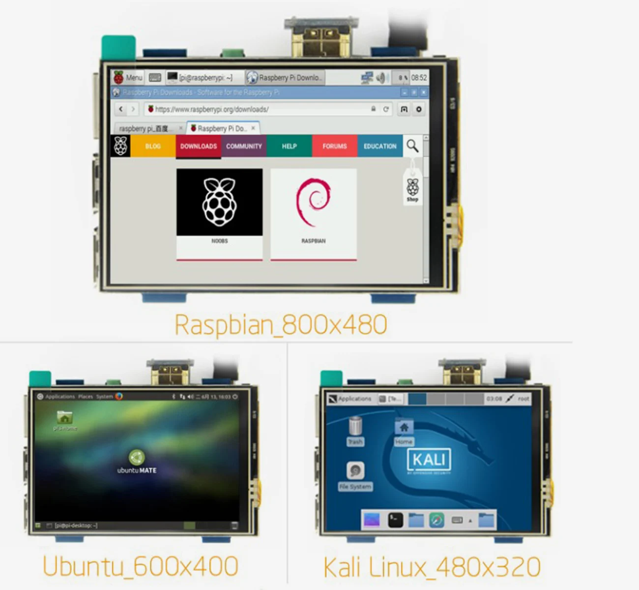 3 5 дюймовый ЖК HDMI USB сенсорный экран реальный HD 1920x1080 дисплей Py для Raspberri Модель