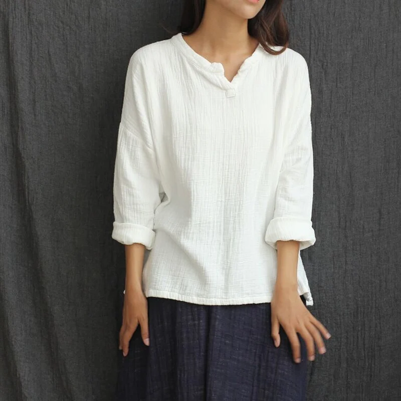 

OriGoods Women Long sleeve Blouse Autumn Shirt Solid Blue Pink White Blouse for Women Loose Warm Blouse Autumn Tops Shirt C008
