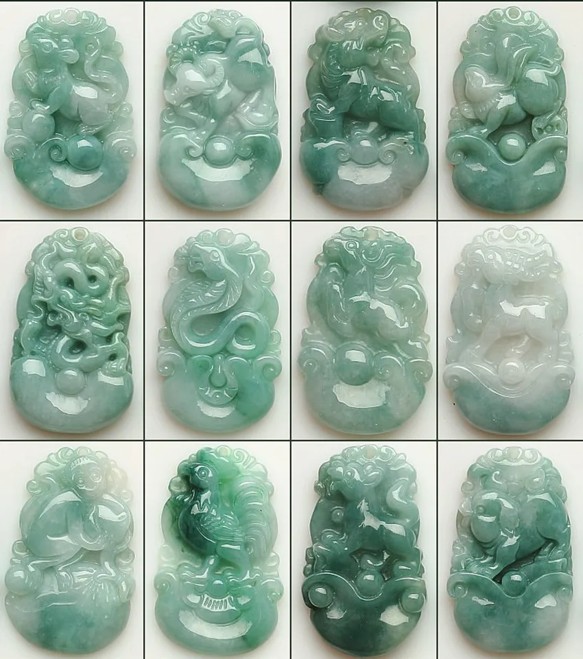 Fine Burmese shi 12 Chinese zodiac pendant mouse ox tiger rabbit dragon snake horse sheep monkey pendant necklace men and women Fine Burmese shi 12 Chinese zodiac pendant mouse ox tiger rabbit dragon snake horse sheep monkey pendant necklace men and women