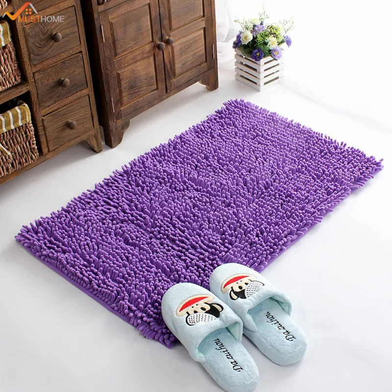 

40*60CM Microfiber Bath Mat Chenille Luxury Bathroom Rugs Carpet Non Slip Bathroom Mats Soft & Absorbent Shower Rug