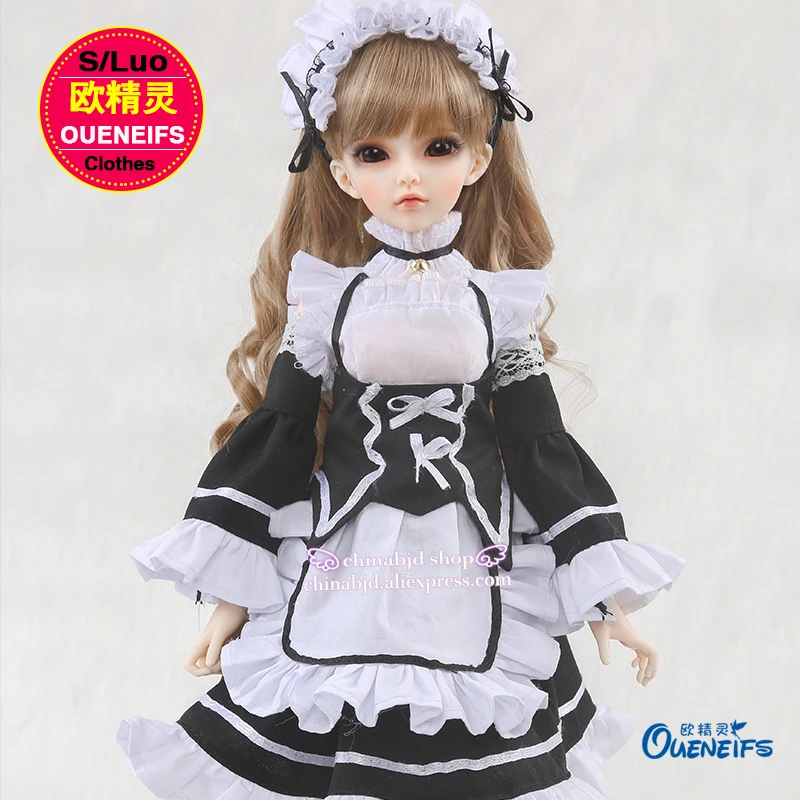 BJD SD Кукла Одежда 1/4 костюм горничной юбка горничной для Minifee или Roselied тела YF4-63 Аксессуары куклы