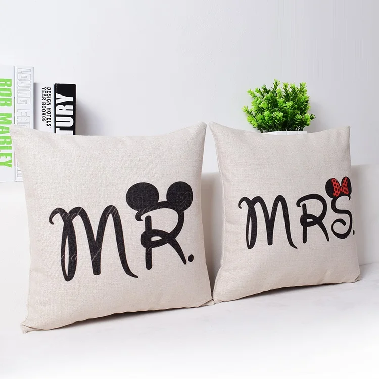 mr and mrs cushion covers