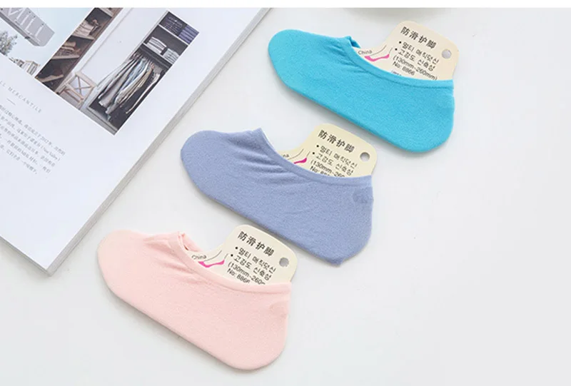5 пар/лот летние носки-лодочки цветные женские силиконовые невидимые хлопковые носки удобные носки для отдыха Harajuku студенческие Волшебные носки для девочек