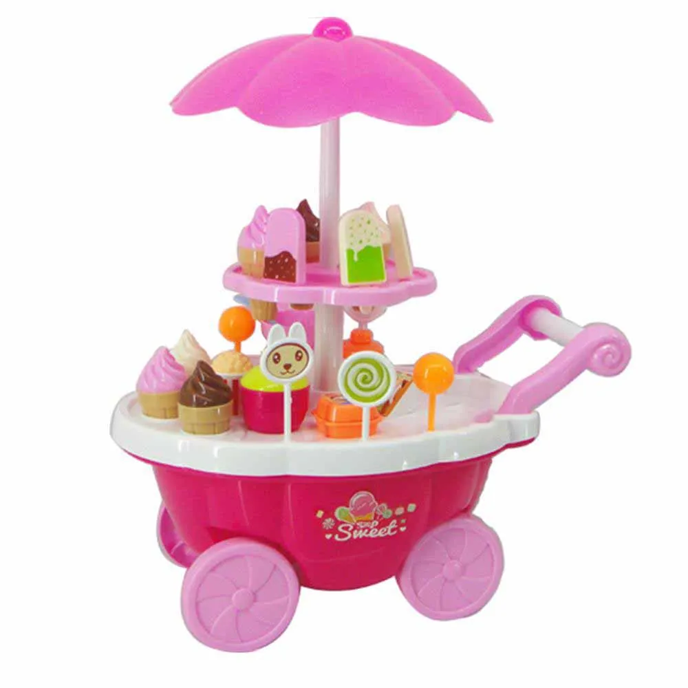 Candy Cart детские игрушки с легкой музыкой и мороженым магазин тележка супермаркета для вашего ребенка