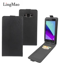 For Samsung Galaxy J2 Prime Case Cover Vintage Luxury Leather Vertical Flip Wallet Phone Bag Case for Samsung Galaxy J2 Prime