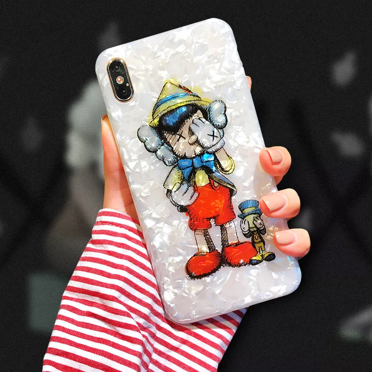 

Pinocchio Kaws Palming Cartoon iphonecase for 6s 7 8plus xs max Half-wrapped Case Waterproof Dirt-resistant Apple iPhones