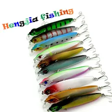 Минноу бас прикормы соленая вода пресной воды 3 Dlures 10 см 7.9 г 4 крючки 50 шт. жесткого пластика колебание бас рыболовные снасти воблеры рыбалка pesca рыболовные приманки воблеры рыбалка