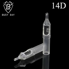 50 шт одноразовые 14D татуировки Советы 14 размер страз прозрачный пластиковый стерильный Ассорти тату наконечник для тела Искусство