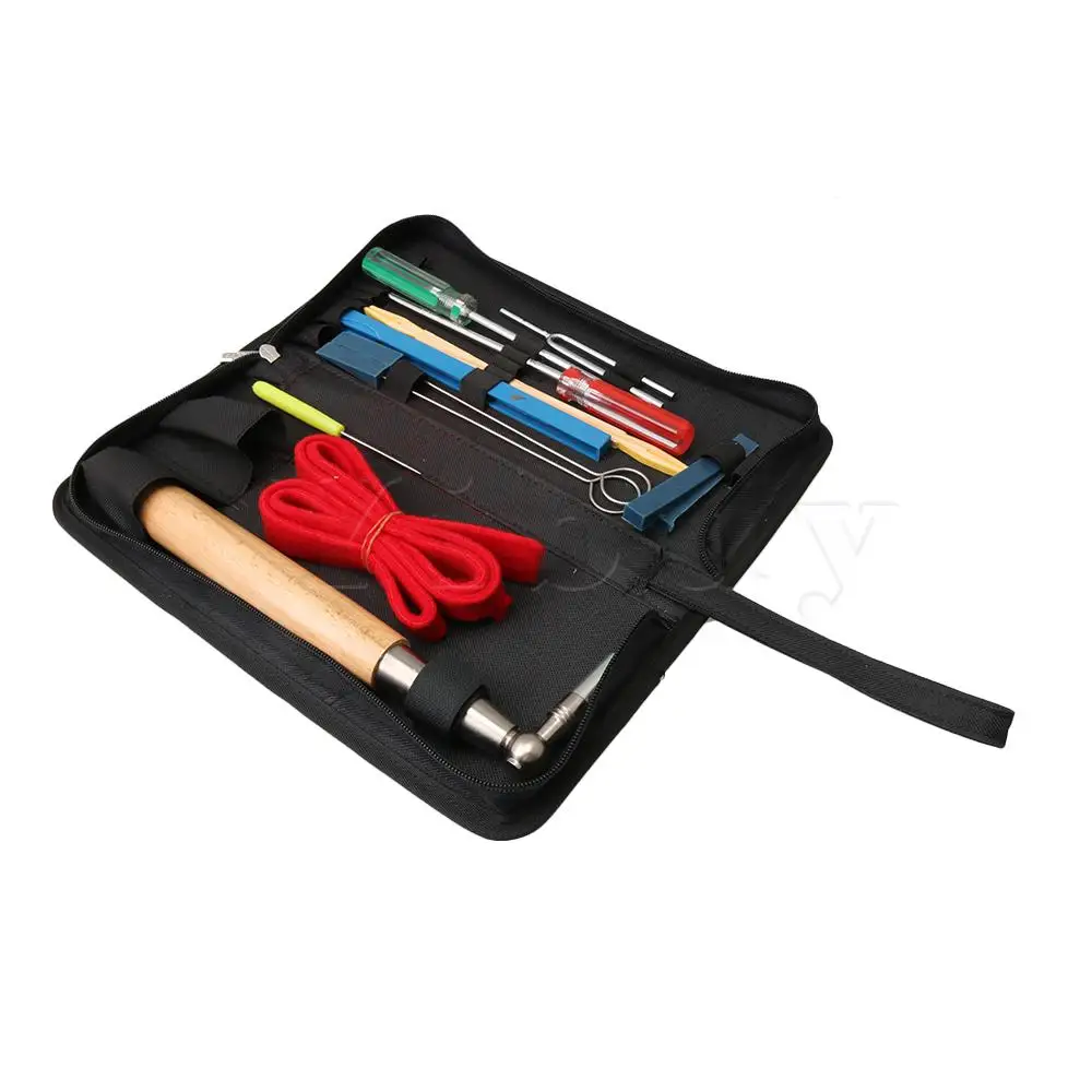 

Yibuy 13 Pcs Piano Tuning Tuner Kit Tuner Set with Wrench Rubber Stop Fork