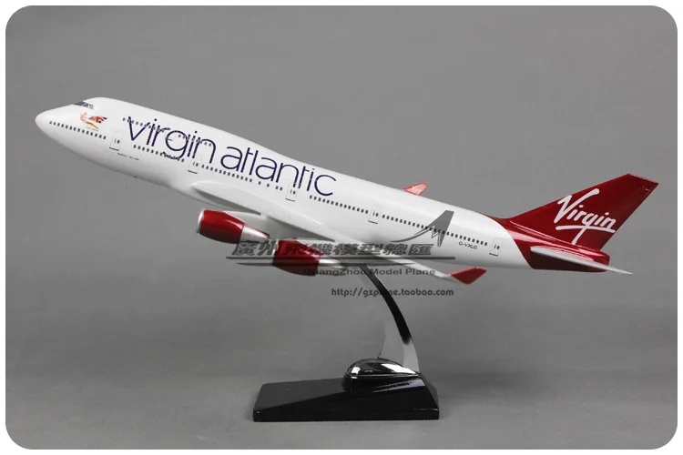 47 см Virgin Atlantic Airlines модель самолета Boeing 747 Смола Англия Virgin литье под давлением авиационная модель B747 Airways модель самолета