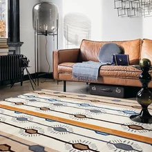 Ватная одежда из шерсти современный коврик ручной работы в индийском стиле в скандинавском стиле для гостиной чайный столик коврик для спальни