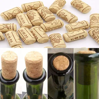 

100 Pieces/Lots Of Natural Wooden Wine Bottle Cork Wooden Bottle Holder Fixed Conical Wine Cork Seal Bottle Cap Stopper