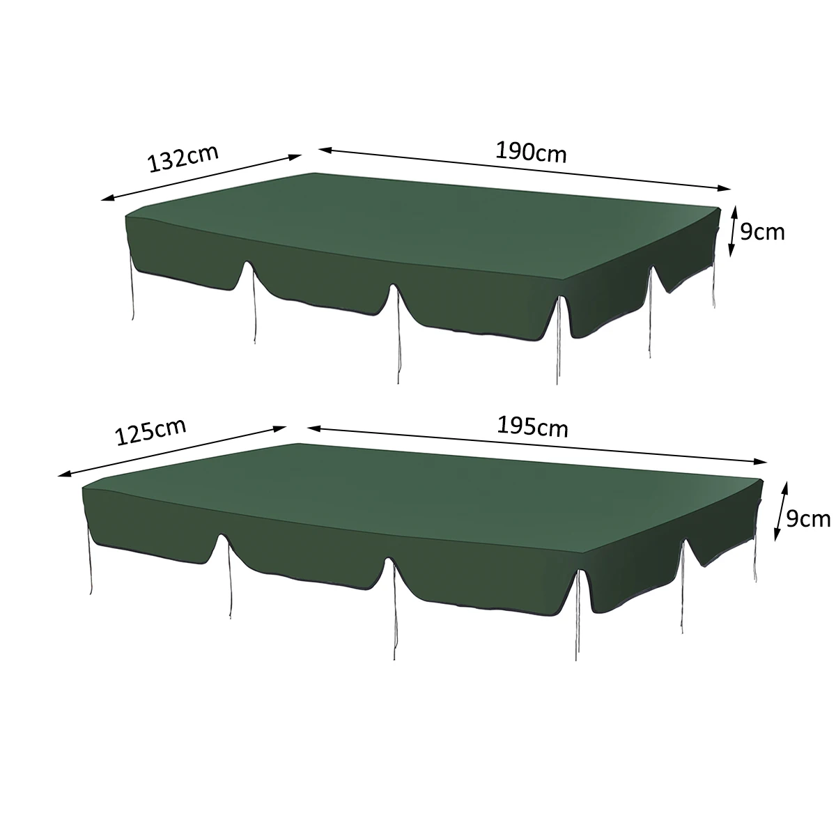 Садовый чехол для качелей, водонепроницаемый чехол для качелей, верхняя крышка для замены, уличный гамак для использования в помещении, тент для стула, навес для паруса, 2/3 сидений