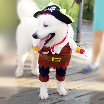 

Pet Dog Costume Cool Pirates Of The Caribbean Style Cat Costumes Halloween Dog Cosplay