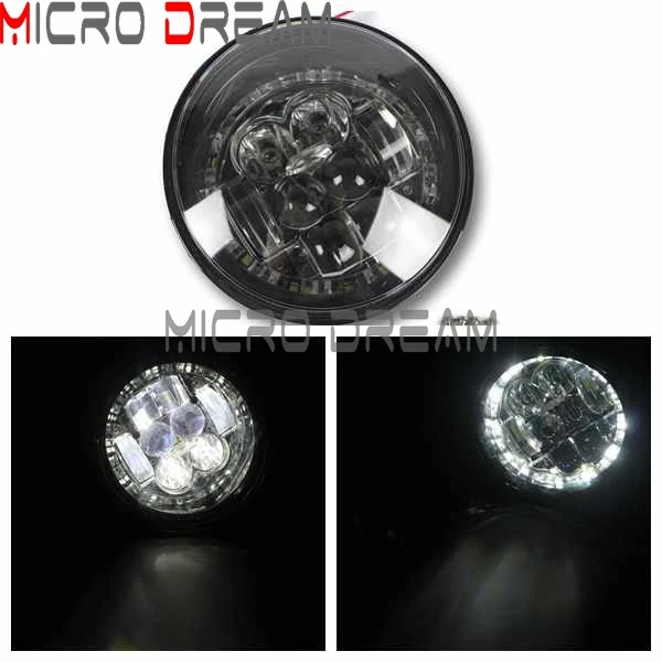 1 Set Scooter Led Ronde Koplamp Voor Vespa Primavera 50 150 Motorfiets Voor  Dagrijverlichting Hoofd Licht Zwart Koplamp| | - AliExpress