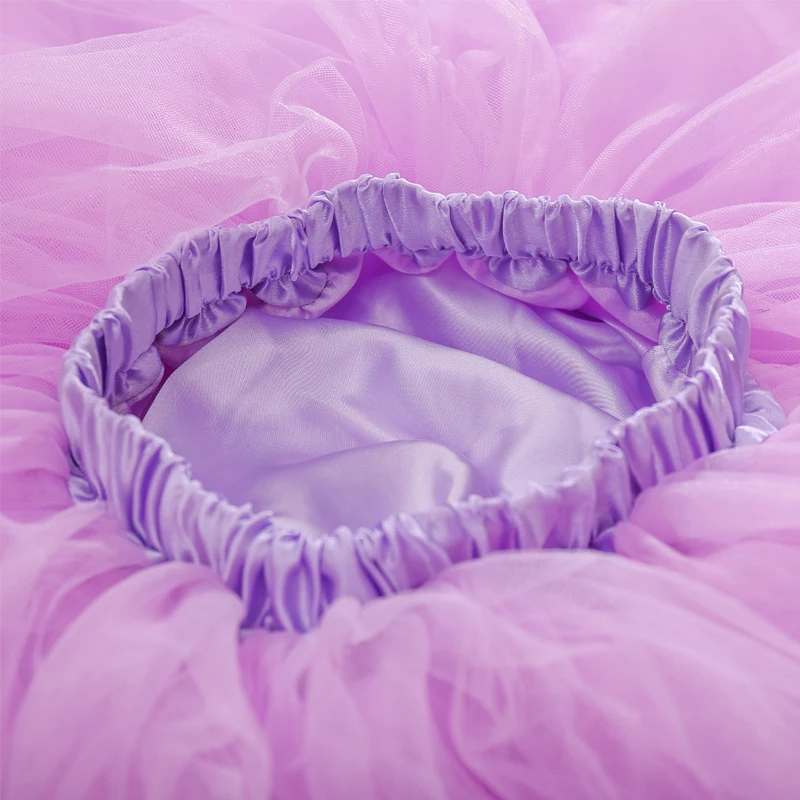 B&N Soft Chiffon Elastic Waist Girl Princess Pettiskirts Children Dance Solid Tutu Skirts Coloful Pompom Tulle Skirts For 2-8T2