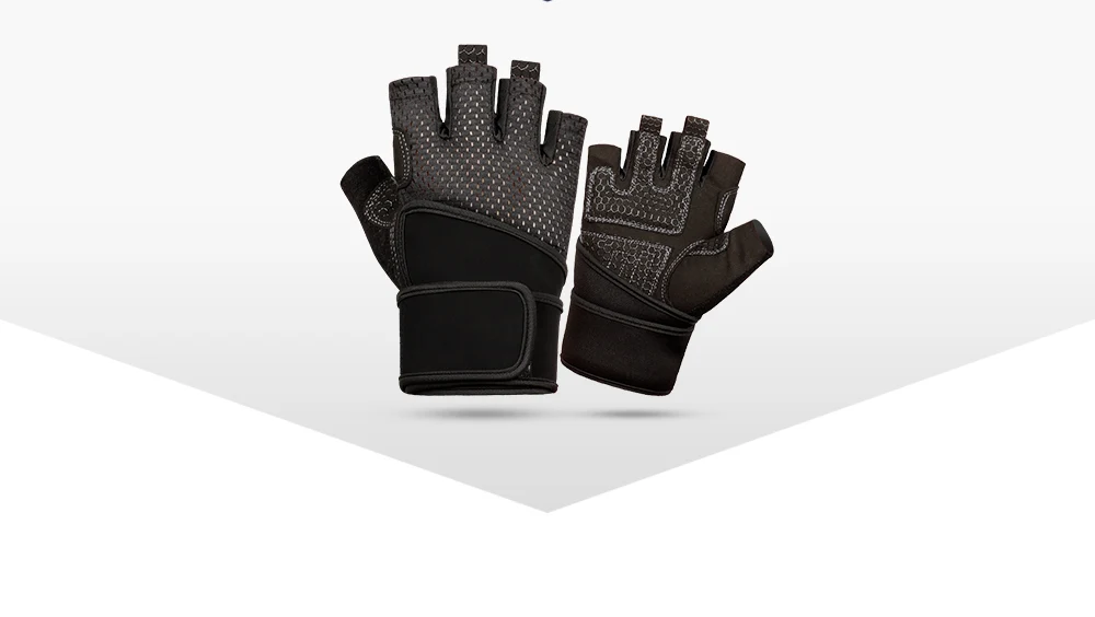 SHOUHOU новые летние полупальчиковые спортивные перчатки для мужчин Мода 2018 мужские полупальчиковые Перчатки для фитнеса черные