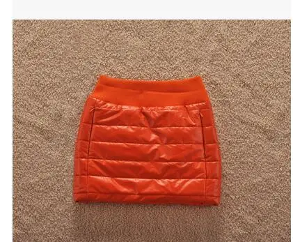 Simplee сексуальная высокая талия pu кожаная юбка осень зима элегантная молния карман короткая женская юбка черная плюс размер мини юбка - Цвет: Оранжевый