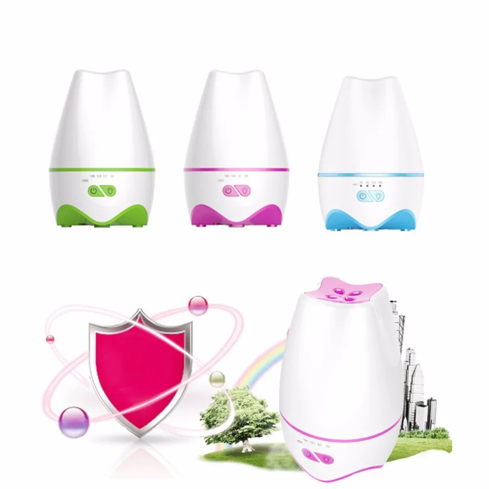 

Timing Function Ultrasonic Air Humidifier Whisper-quiet Aroma Diffuser 120ml Tank Essential Oil Diffuser With 7Colors LED Light
