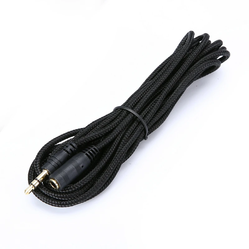 New Arrival 3.5mm Stereo Audio Earphone Extension Cable 3m Ultra Long  Cloth Lanyard Cable for headphone MP3/4