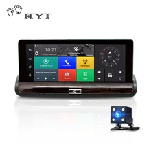 HYT H600 3 г 7 «Видеорегистраторы для автомобилей Регистраторы GPS навигации Android заднего вида dashcam с Wi-Fi Автомобильный регистратор Двойной объектив 1080 P bluetooth USB