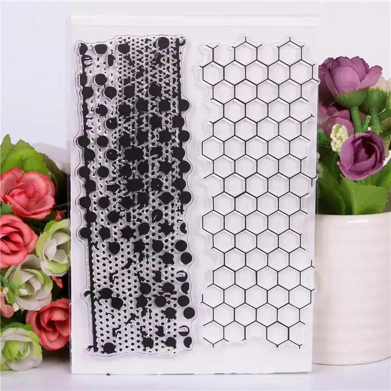 Hexagon Transparent Clear Stamps for DIY Scrapbooking/Card Making/Kids Christmas Fun Decoration Supplies | Канцтовары для офиса и