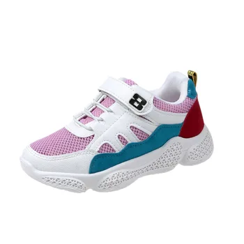 

2019 summer new children's sports shoes boys single net shoes breathable casual running shoes girls white shoes