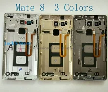 Original For Huawei Mate 8 Battery Cover Back Door Lid Housing Assembly + Fingerprint Sensor + Side Buttons + Camera Lens Flash