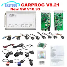 CARPROG V8.21 идеальная онлайн версия V10.93 V10.05 V8.21 включая полное авторизация 21 Полный Адаптеры автомобиля Prog Инструмент для ремонта автомобиля