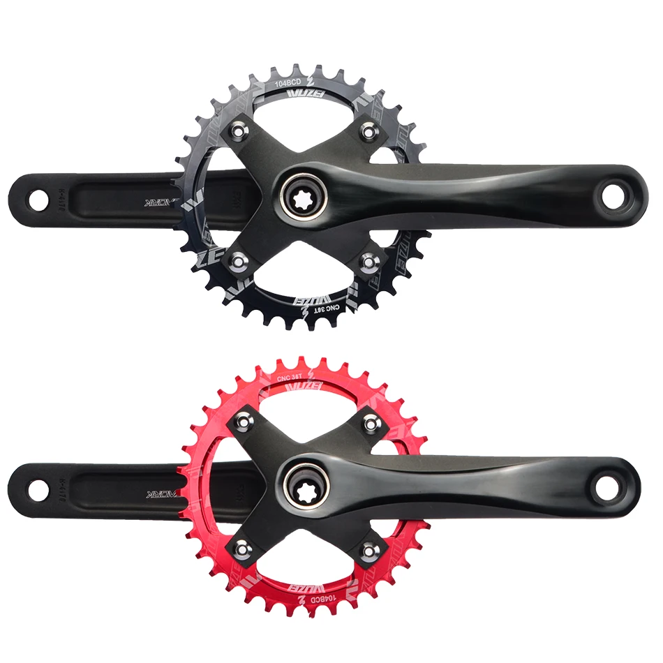 

104BCD MTB Bike Kurbel Aluminium Legierung Mit Bottom Fahrrad Kurbel MTB Kurbel Bike Zubehor 170mm 172,5mm 175mm
