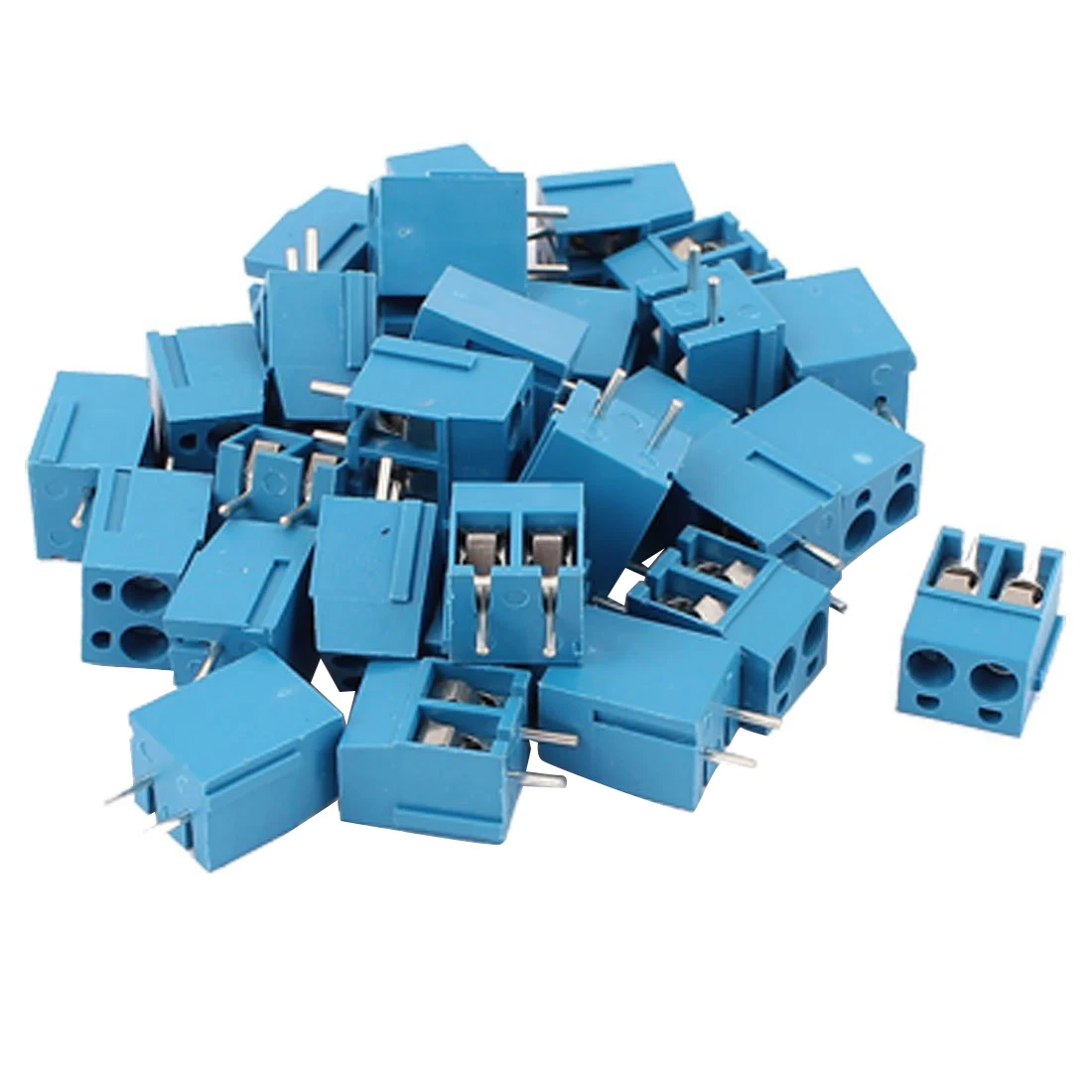 

30Pcs 2 Way 2P PCB Mount Screw Terminal Block Connector 5.08mm Pitch Blue